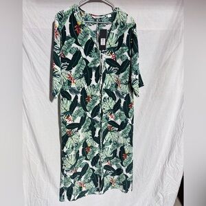 NWT Rachel Zoe tropical print long swim cover Size OS One Size